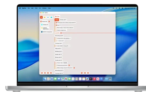 BigPlan open on a Mac